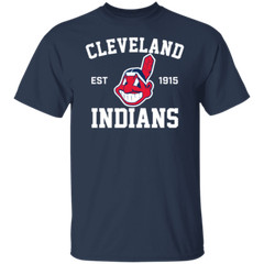 Cleveland Indians Est 1915 Tee Shirt Chief Wahoo Gift Men Navy Unisex All size N