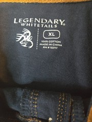 Legendary Whitetails Men Recluse Raglan Henley Shirt XL Navy Blue Browm NWT