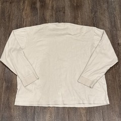 Columbia Mock Neck Sz XL Beige Long Sleeve Cotton Outdoors Hiking Base Layer
