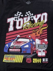 New Hello Kitty :Tokyo Racing Black T-Shirt. Small