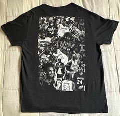 kobe bryant statue day t shirt graphic tee collage Black & White XL