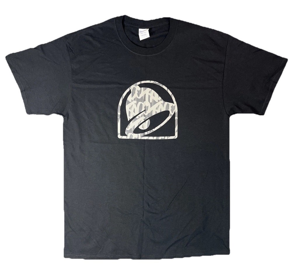 Taco Bell Graphic T Shirt Men’s Large Black Logo Print Crewneck Employee Uniform