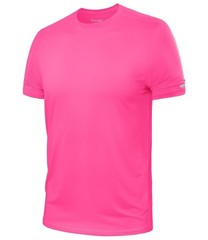 Workout Shirts for Men Dry Fit Short Sleeve Crew Neck,Hot Pink,S