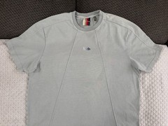 KITH Garment Dyed Paneled Tee T Shirt Light Indigo Blue Size XL SS20 Cotton