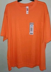 Genuine Dickies Men’s 4XL Longer Length Pocket Tee ORANGE High Viz T-Shirt 21421