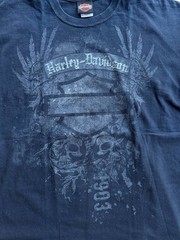 Vintage 2010 Harley Davidson Girona Spain Shirt Mens XL Black Skull Graphic Tee