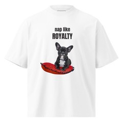 French Bulldog T-Shirt Women Gift Graphic Tee Unisex organic oversized high neck