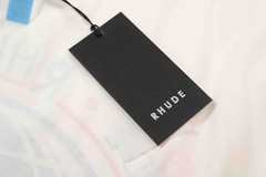 RHUDE Spring and summer Retro Slogan Letter Logo Men Women short sleeved T-shirt