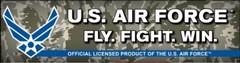 US Air Force Golf Shirt Blue Performance Poly Moisture Wicking Polo USAF AF Blue