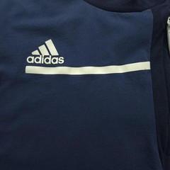 Adidas Mens Shirt Medium Blue Built For Purpose Colorblock Zip Pocket Sports Tee