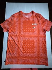 Pre Owned Kevin Durant Nike Dri Fit Paisley KD T Shirt Red Orange Men Size XL