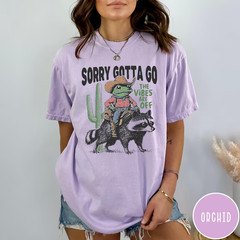 Western Cowboy Frog Raccoon Shirt Funny Graphic Tee Sarcastic Quote