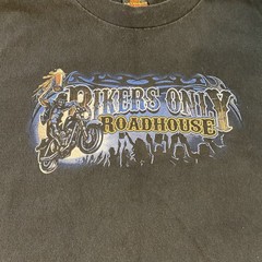 Vintage 2010 Hot Leather Motorcycle Bikers Only Roadhouse Black 2XL T-Shirt