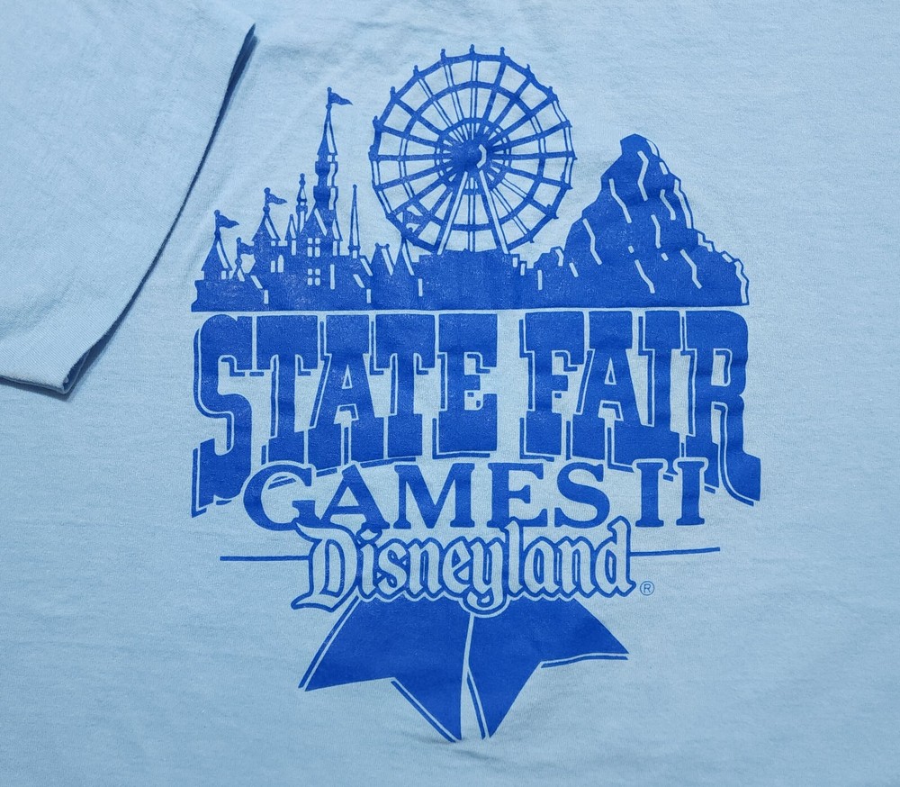 Vintage 1980s Disneyland State Fair Games II Anvil Made in USA 2XL Shirt