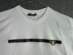 Prada T-Shirt Mens Medium White Crew Neck Short Sleeve Cotton Designer