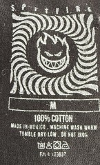 Spitfire Wheels Shirt Skateboard Skater Black Bighead Tee Flame Grunge Mens M