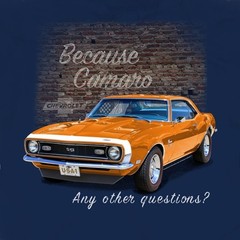 Joe Blow T’s Chevy Because Camaro Any Other Questions? Men’s T-Shirt 1968 SS 396