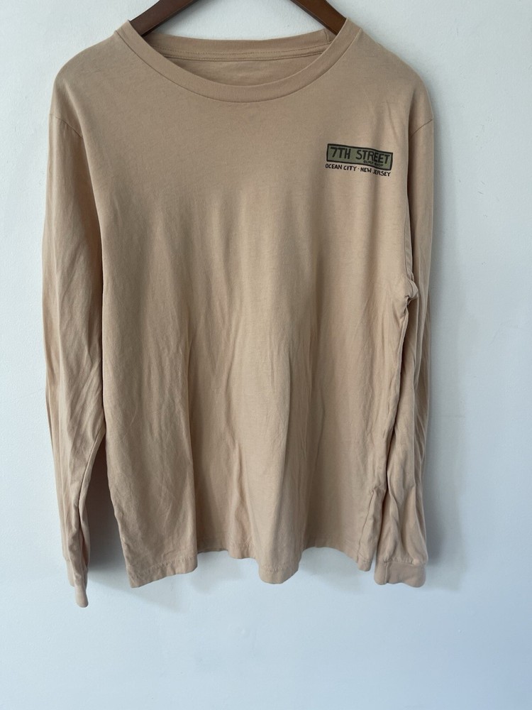 Ocean City NJ 7th St Surf Shop T Shirt Coral Long Sleeve Unisex Cotton Coastal