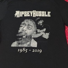 Nipsey Hussle Memorial T-Shirt Mens Black Graphic Tee 1985-2019 Marathon XL