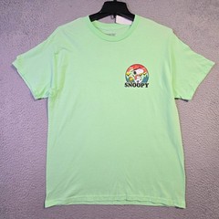 Peanuts® Hiking Snoopy t shirt Men Large Green Charlie Brown Classic Camping NWT