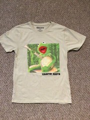 The Muppets Kermit the Frog Country Roots Banjo Graphic T Shirt Size Med