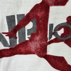 Air Jordan T Shirt Mens Large White Velvet Graphic Basketball MJ 23 NBA