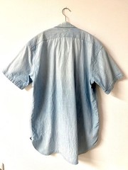 Phigvel Chambray Short Sleeve Shirt M Zip-Up Design