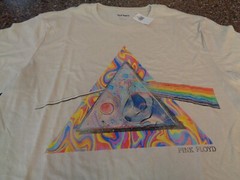 Pink Floyd Dark Side of the Moon Adult Large T-Shirt Tan / Beige SS NWT Tee