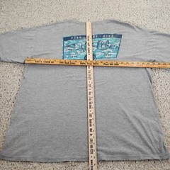 Salt Life Shirt Mens XLG Gray Fish Surf Dive Crew Fishing Beach Outdoor Travel A
