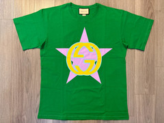 Gucci Star Interlocking GG Tee Shirt green sz M