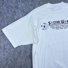 Vtg Soccer World Men’s T-Shirt “Use Your Head!” Graphic Single Stitch 90s Sz L