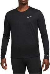 NIKE Dri-FIT Miler Long Sleeve Running T-Shirt sz 2XL XX-Large Black Reflective