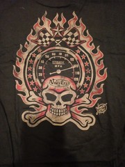 Vince Ray Throttled Skull T-shirt Medium