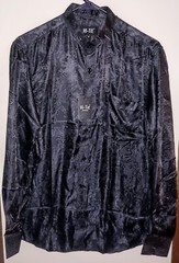 New Hi-Tie Men’s Black Paisley AOP Dress Shirt Button Down Long Sleeve Mens Sz M