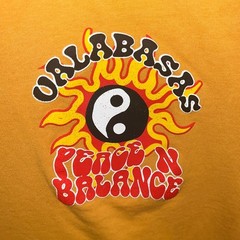 Valabasas Vintage Peace N Balance Graphic T-Shirt Men’s XL Yellow Short Sleeve