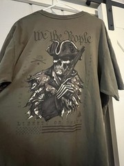 Howitzer We The People- Camo Green Man’s 2XL T Shirt Featuring Liberty Or Die