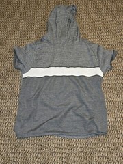 Mens highland Size XL grey short Sleeve Comfort Athletic Hoodie Shirt
