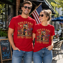Yorkie Dog 250th America Patriotic USA 4th of July T-Shirt