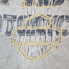 Harley Davidson Mens Sleeveless T-Shirt Large Brown Embroidery Wide Strap #1817