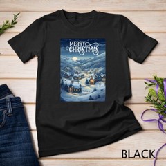 Christmas Church in the Mountains A Peaceful Scene #4 Funny Unisex T-shirt
