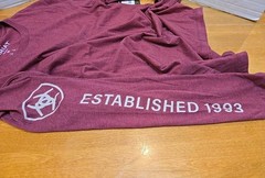 Ariat Elevated LS T-shirt Men’s M Double-Sided Est 1993 Flag USA Outdoor