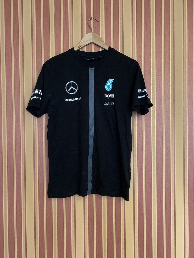 Mercedes AMG Petronas F1 black Formula 1 T-shirt short sleeve cotton Medium M