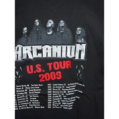 2009 US Tour Arcanium Metal Concert Graphic Black Shirt Tee 2000s M Medium