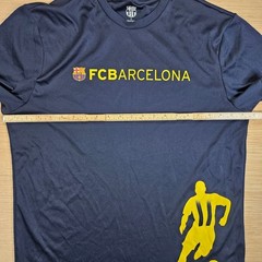 FC Barcelona T-Shirt Mens L Blue Soccer Jersey Graphic Short Sleeve