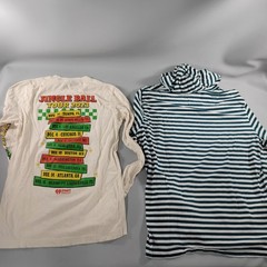 Lot of 8 Crew Neck Hoodie Pull Over Long Sleeve T-shirts Mens Size XS/S/M/L/XL