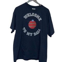 Christmas Holiday Men’s Black Ts-Shirt Welcome to My Ball XL Christmas Graphic