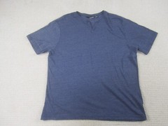 Murano Shirt Mens Extra Large Blue Casual Crew Neck Cotton Slim Fit SHort Sleeve