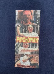90s SERIAL KILLER T shirt Tee Psychopath Vintage Navy Hannibal Made in USA / L