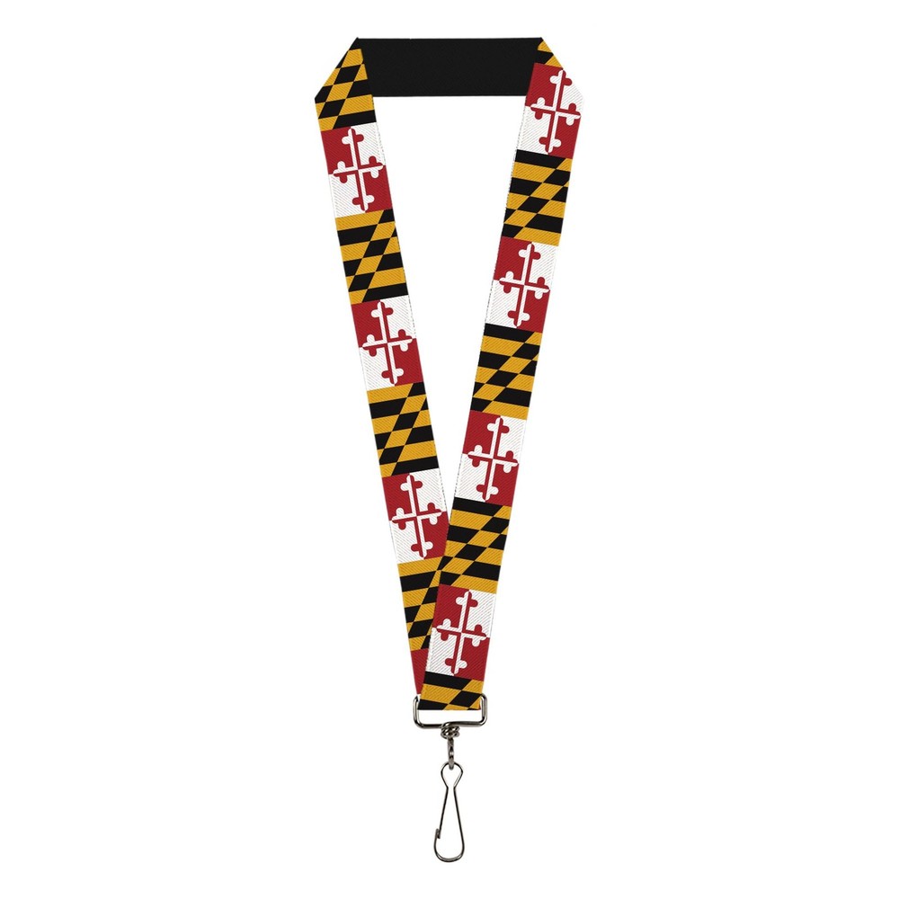1.0 Inch Lanyard Maryland Flags Accessory ID Badge Holder Keychain Strap