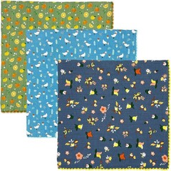 3 PCS 100% Cotton Bandanas Women 21×21 Inch Floral Printed Head Scarves Sets
